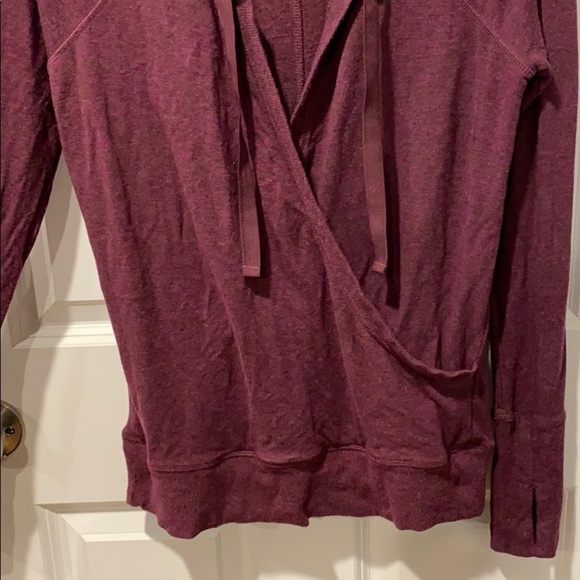 Athleta Burgundy Fitted Wrap Hoodie - Picture 3 of 16